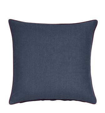 Loose Linen Cushion Cover -  Damson/Deep Blue