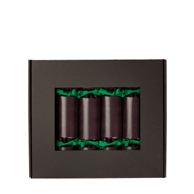Set of Six Luxury Shagreen Crackers - Aubergine
