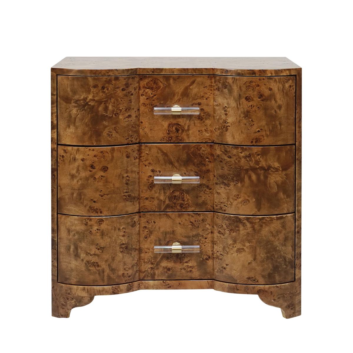 Oka Alto Side Table - Polished Wood In Brown