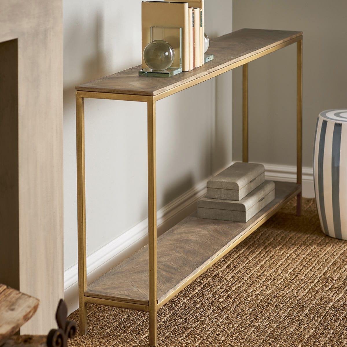 Amarolo Narrow Wooden Console Table - Natural