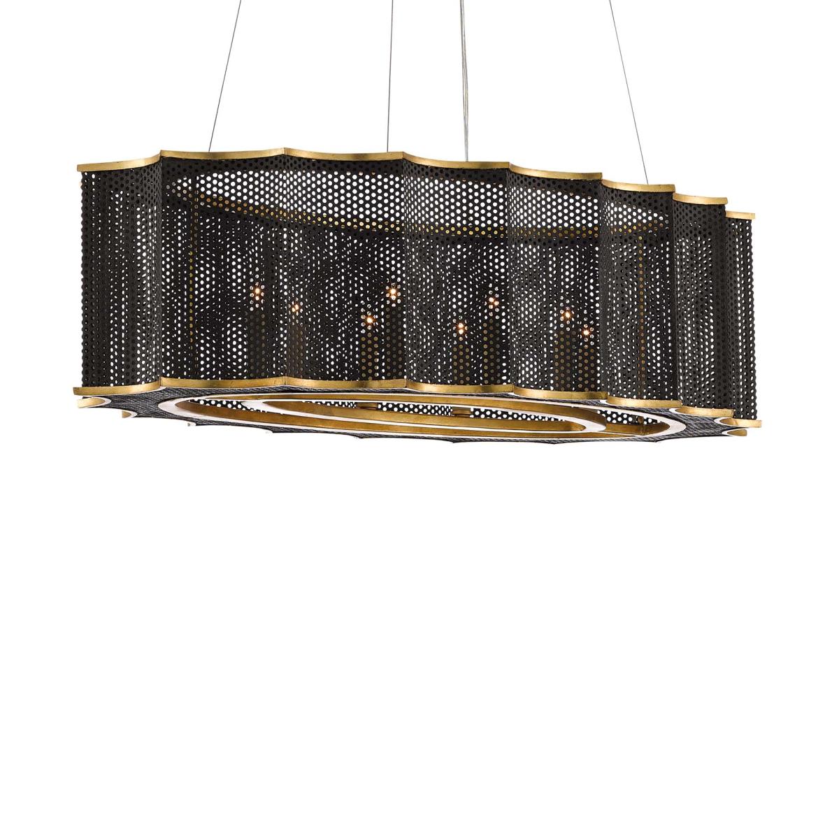 Oka Aurinko Chandelier - Black Molé In Brown