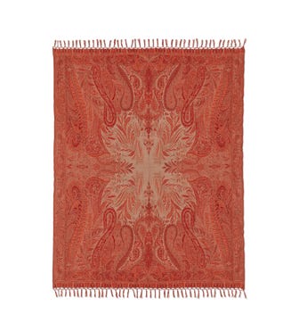 Antique-Style Paisley Wool Throw