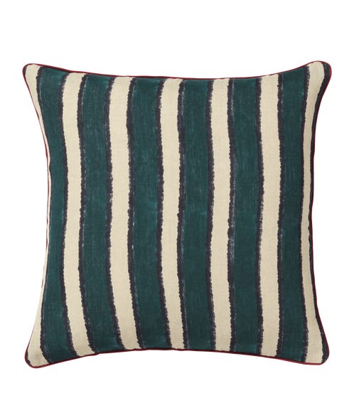 Atet Cushion Cover - Petrol / Red