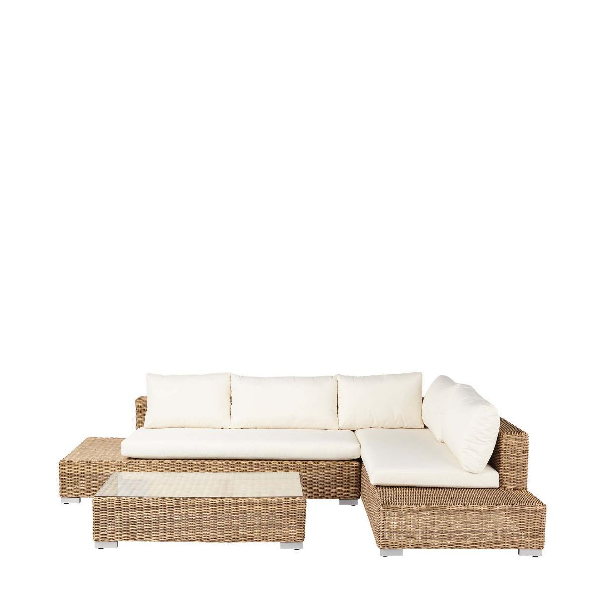 Oka Balladou Corner Set And Coffee Table - Driftwood