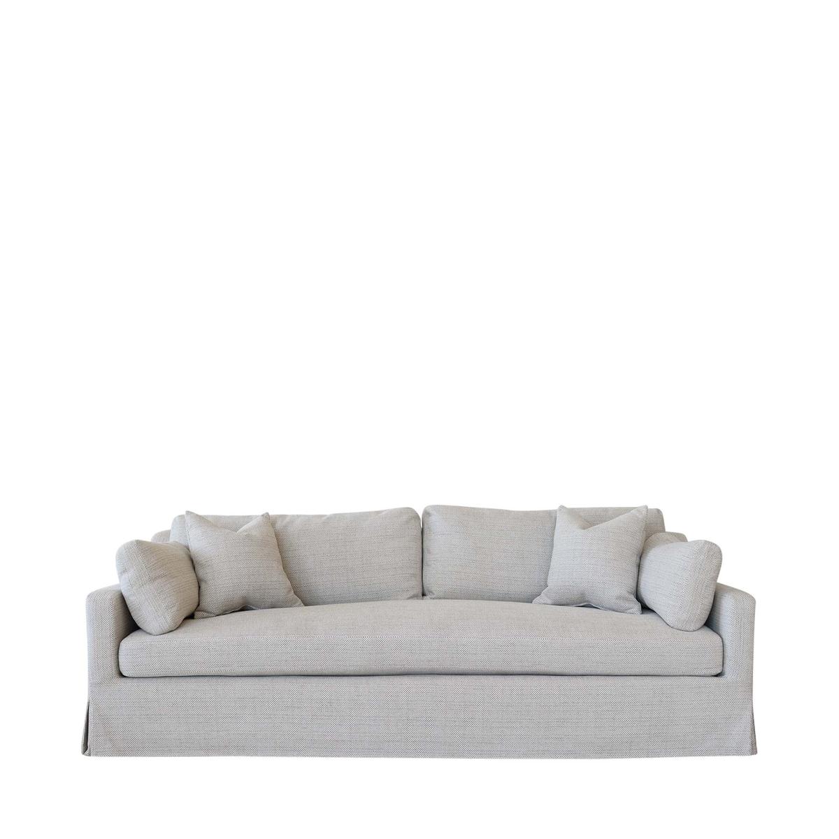 Oka Bernard 7' Linen Sofa - Natural In Gray
