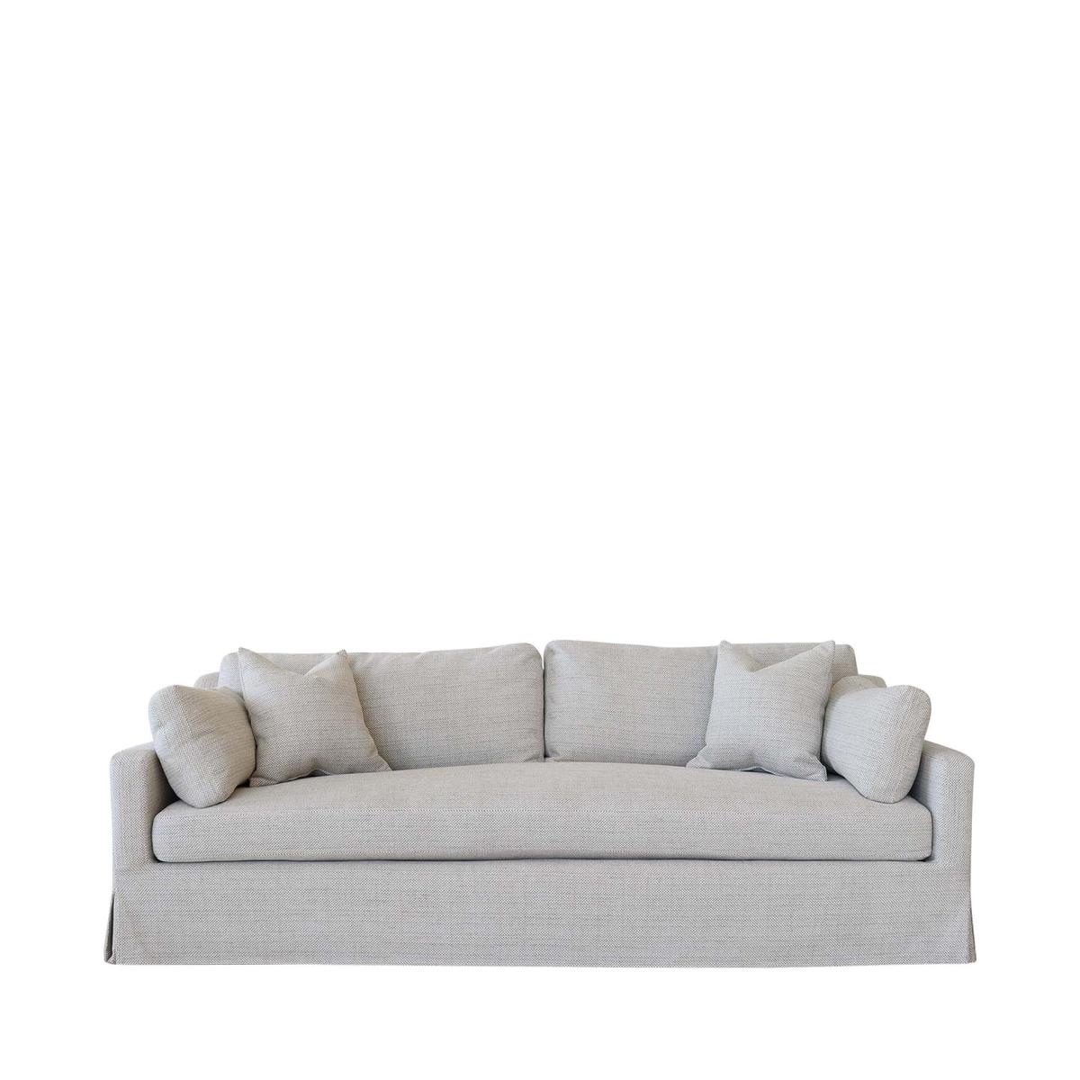 Oka Bernard 8' Linen Sofa - Natural In Gray
