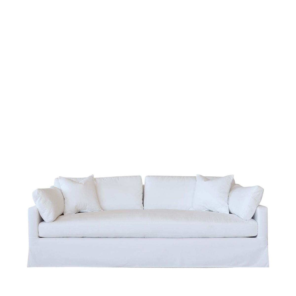 Oka Bernard 8' Performance Linen Sofa - Pure White