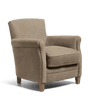 Berstone Leather Armchair - Pebble Grey