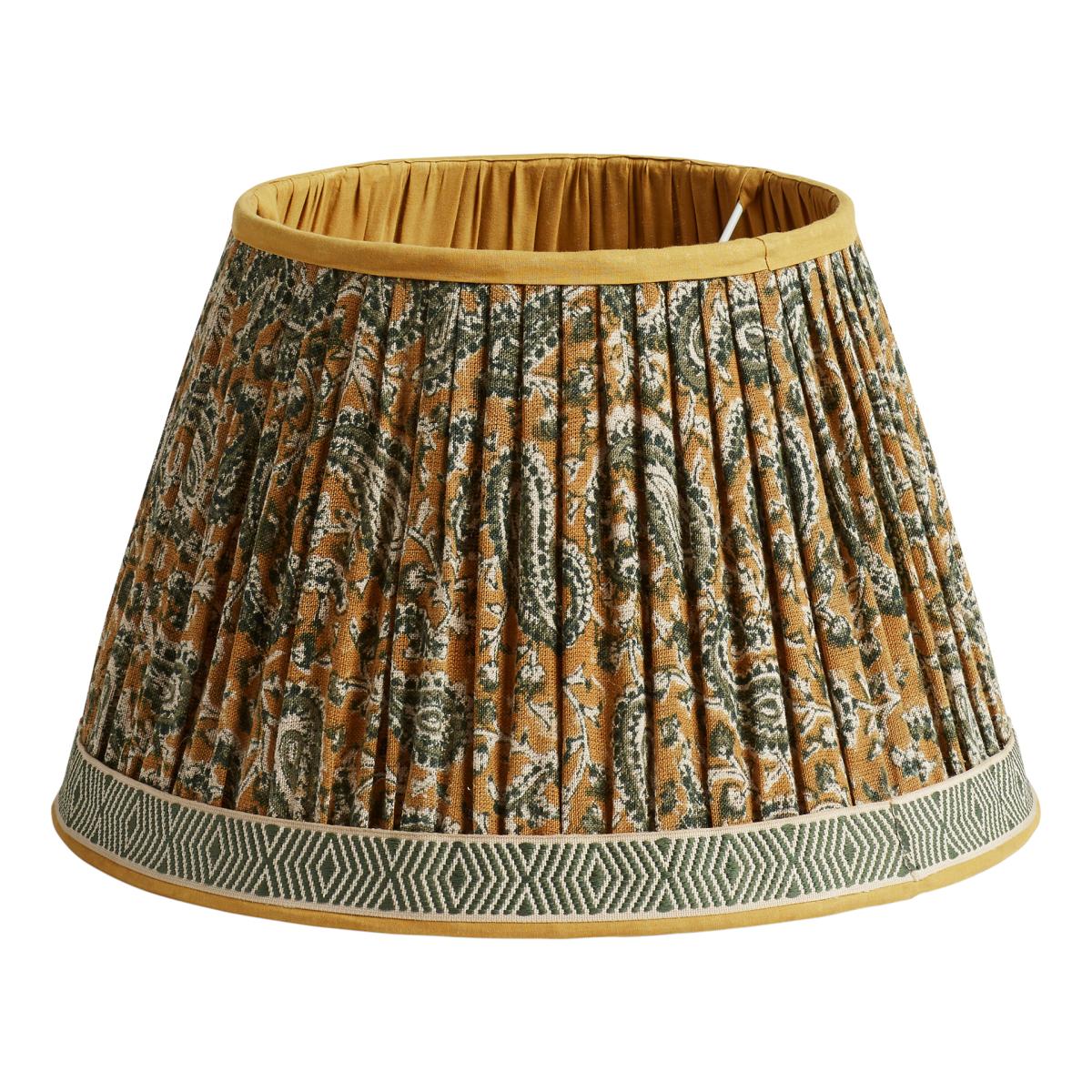 Oka X Cabana Ambi Lampshade 14in - Ochre/dune Green In Multi