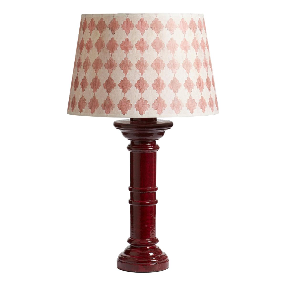 Oka X Cabana Pilastro Table Lamp - Burgundy