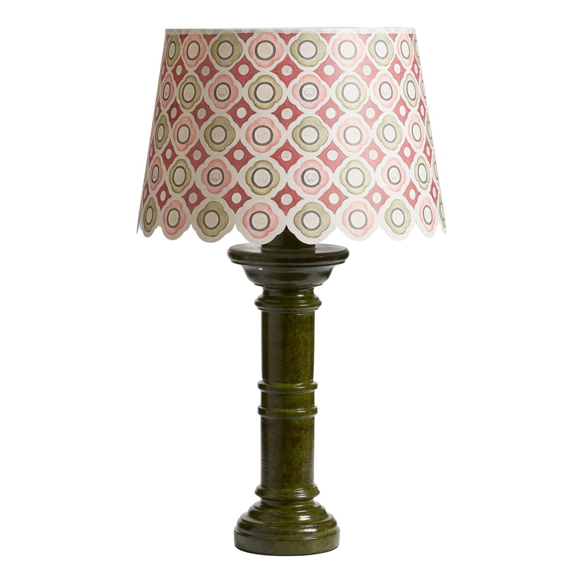 Oka X Cabana Pilastro Table Lamp - Olive In Brown
