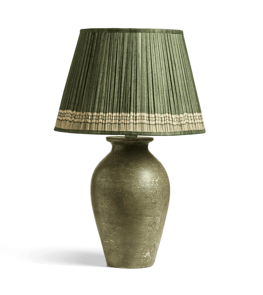 Green 2025 pottery lamp