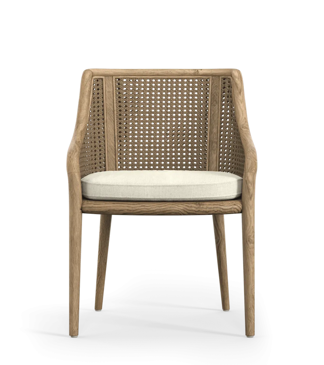 Carlos Cane Dining Chair Weathered Oak Natural OKA