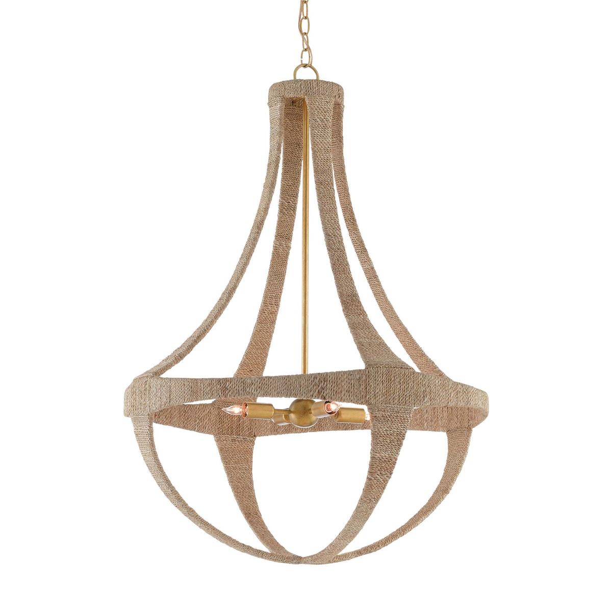 Oka Caspian Chandelier - Natural In Brown