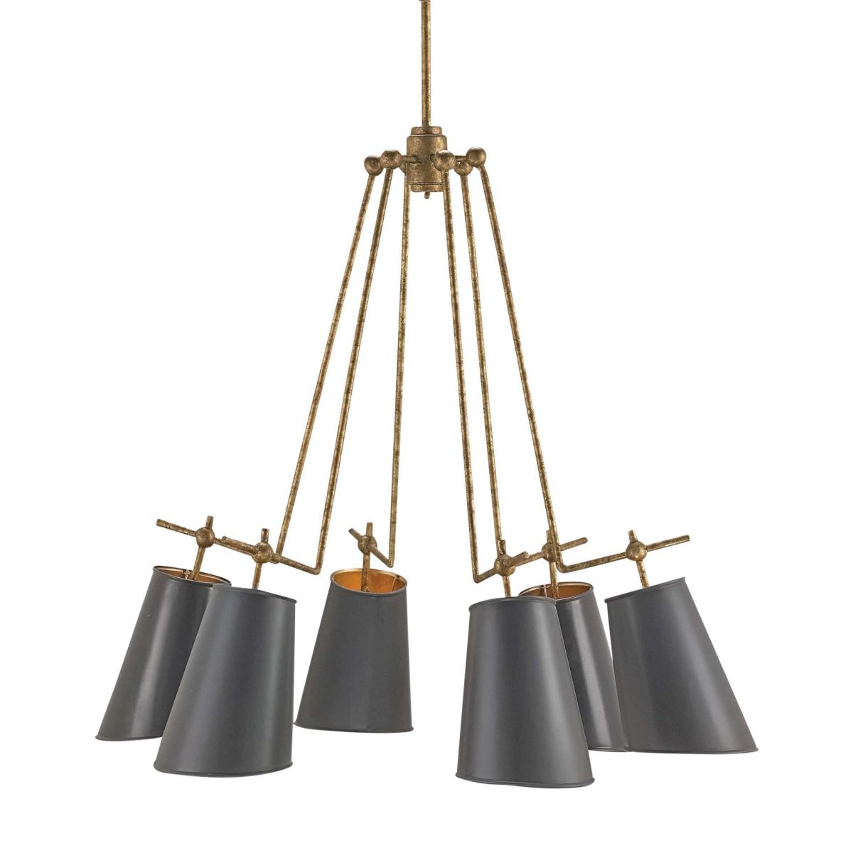 Oka Carwardine Chandelier - Antique Black In Gray
