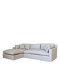 Clarence Linen Right-Arm Corner Sofa - Flax