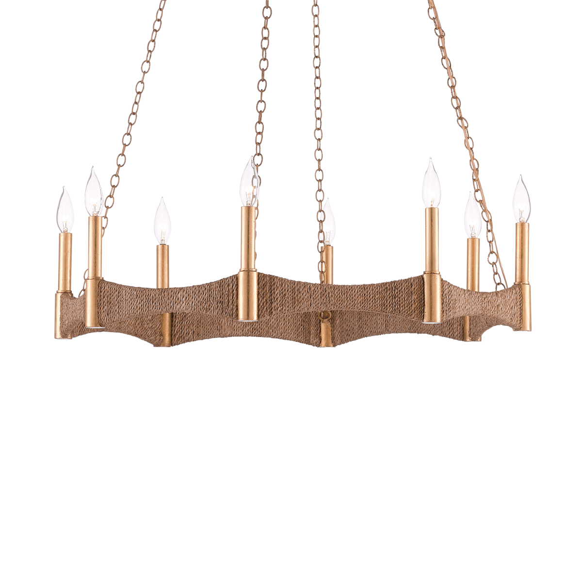 Oka Etienne Chandelier - Natural In Brown