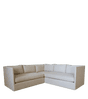 Everard Linen Left-Arm Corner Sofa - Natural