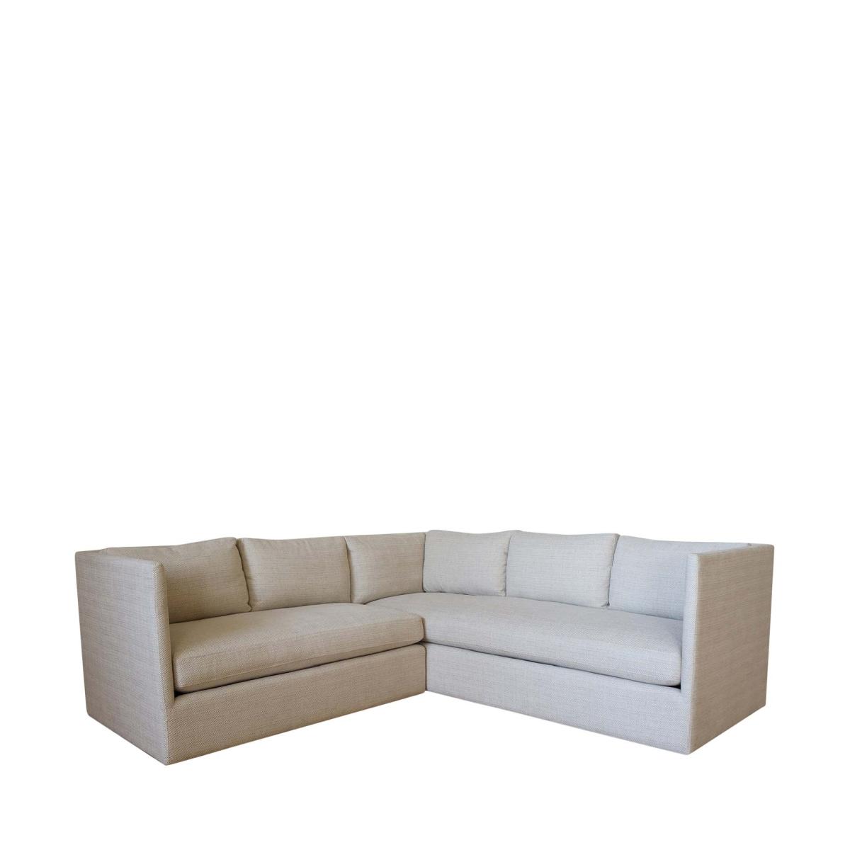 Oka Everard Linen Left-arm Corner Sofa - Natural In Neutral