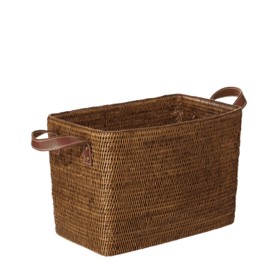 Fairfax Rattan Basket, Small - Brown