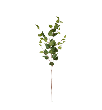 Faux Birch Leaves - Green