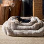 Faux Fur Dog Bed, Medium - Lynx