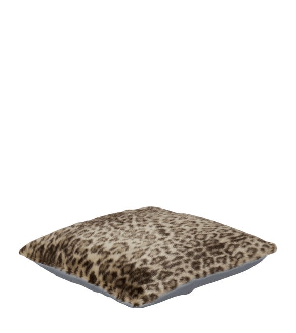 Faux Fur Pet Cushion Cover Small(55x50cm) - Leopard