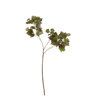 Faux Grape Leaf Stem - Multi