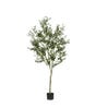 Faux Large Potted Olive Tree - Black