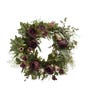 Faux Peony, Ivy, Cosmos & Casa Blanca Lily Wreath