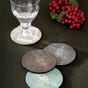 Faux Shagreen Coasters, Set of 4 - Taupe
