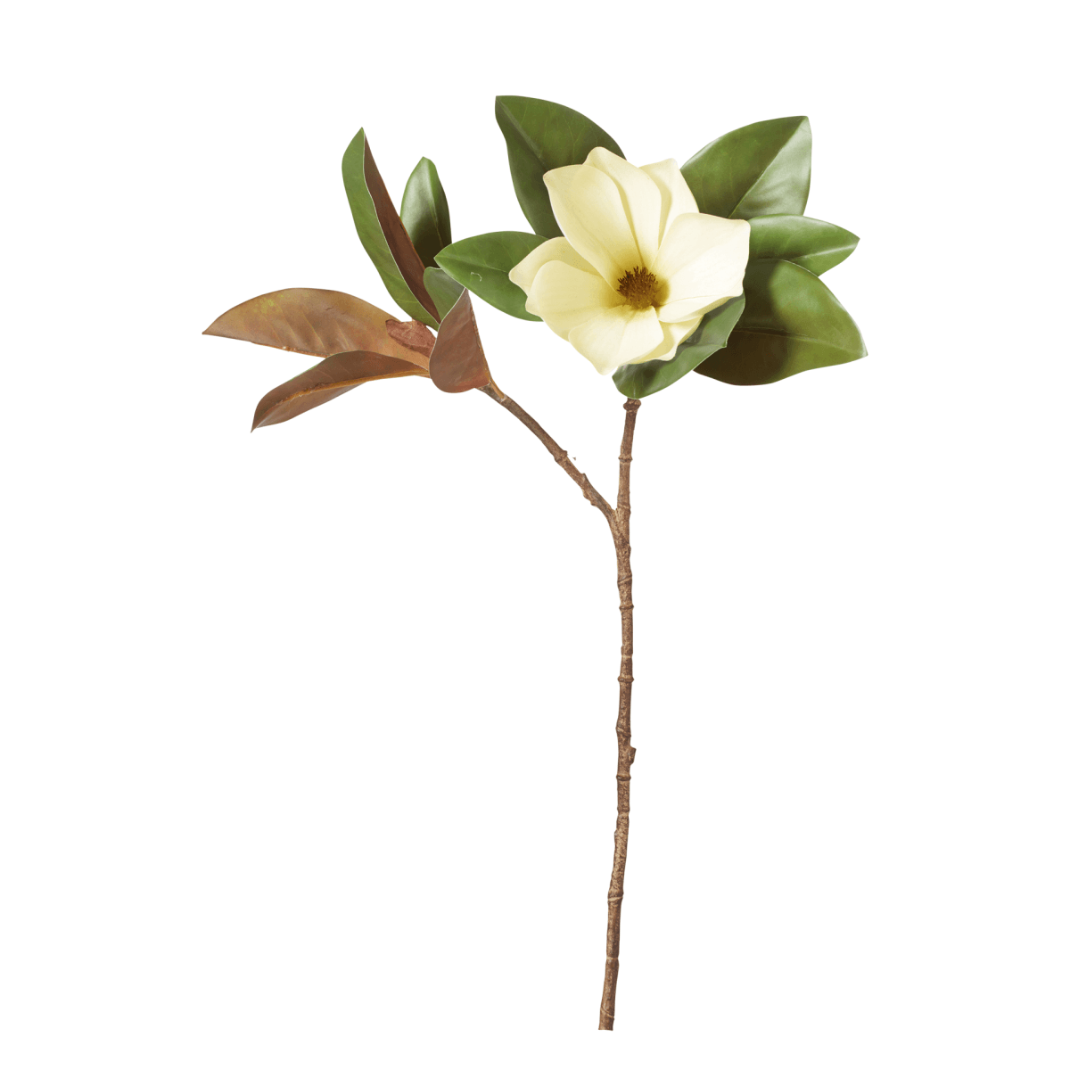 OKA, Faux Magnolia Stem, Floral Stems, Plastic,Fabric