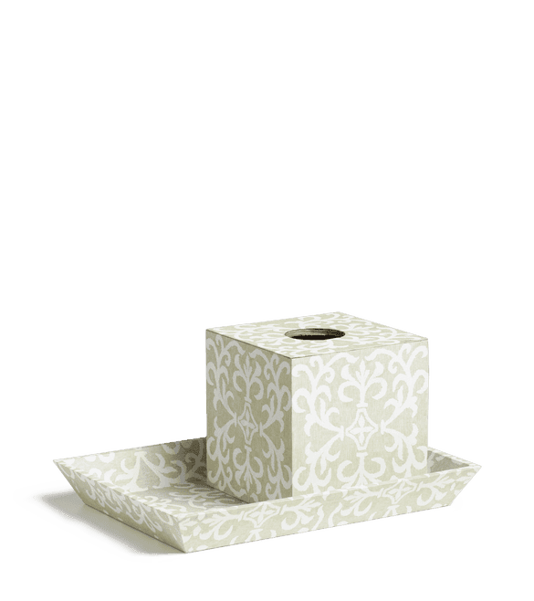 Gawain Tissue Box and Tray - Natural