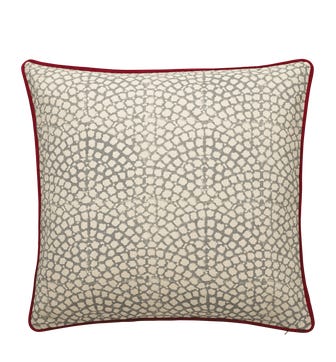 Guilloche Cushion Cover, Large - Grey