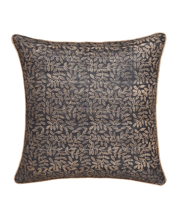 Hadspen Pillow Cover With Piping - Soot