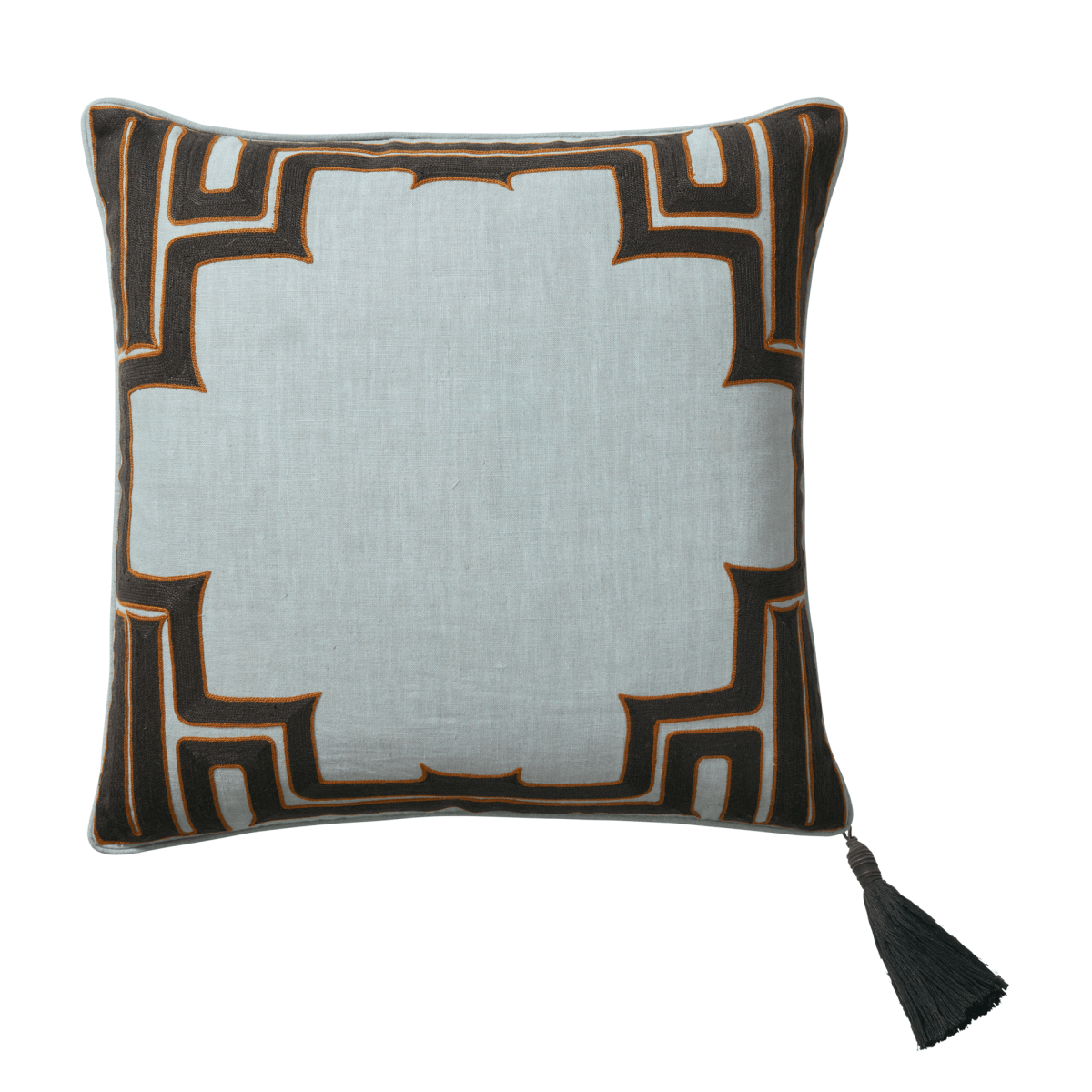 Hasu-Hana Cushion Cover - Grey Blue/Onyx