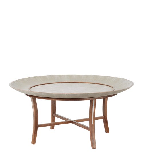 Hengsha Coffee Table Large - Taupe/Nut Brown