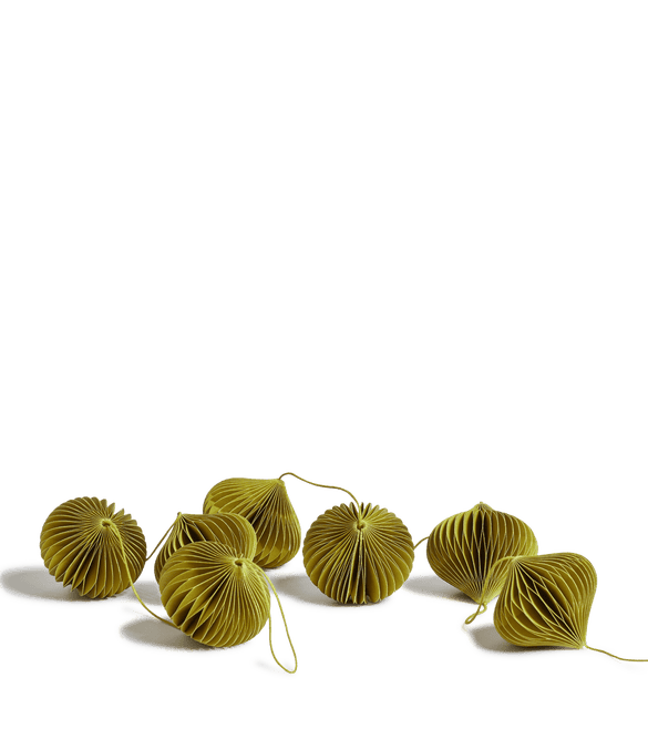 Set of Six Honeycomb Bauble Decorations - Alchemilla