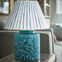 Illapa Etched Glass Table Lamp - Blue