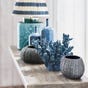 Illapa Etched Glass Table Lamp - Blue