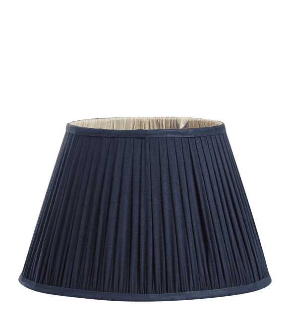 Iro Pleated Linen Lampshade 35cm - Navy