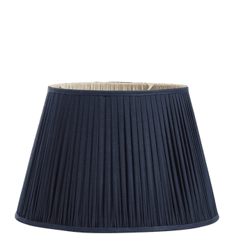 Iro Pleated Linen Lampshade 45cm - Navy