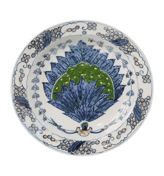 Isphahan Porcelain Dinner Plates, Set of 4