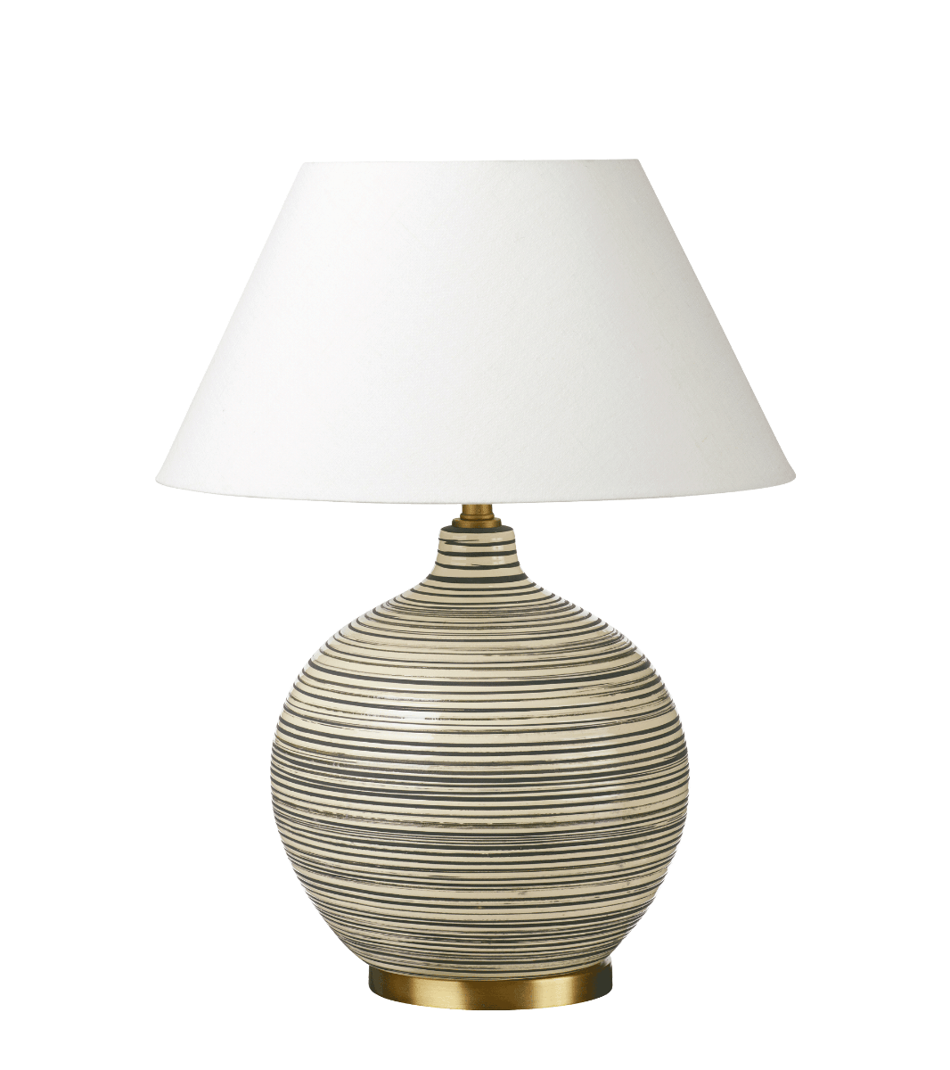 OKA, Duffy Table Lamp - Charcoal/Cream, Table Lamps