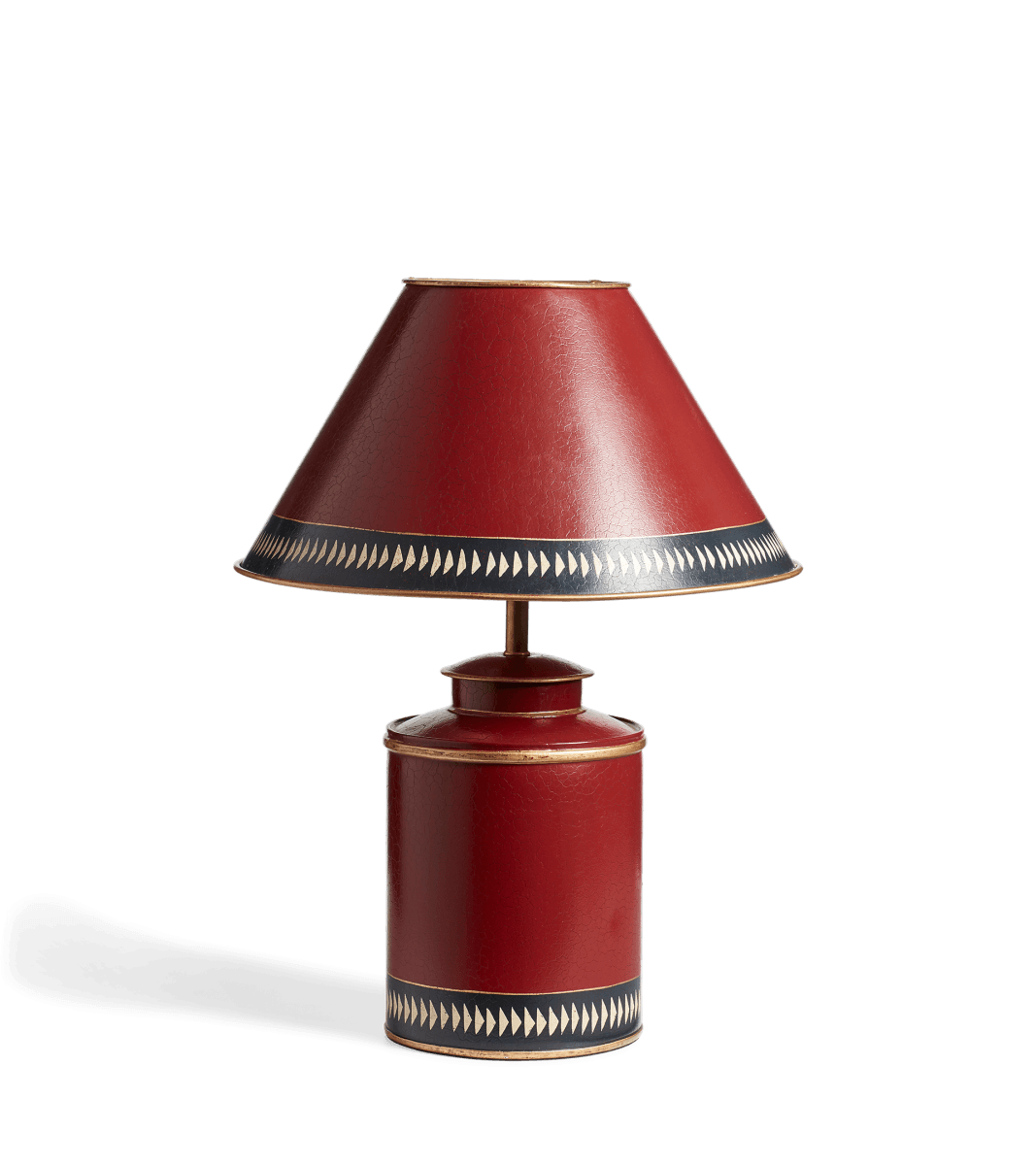 Oka Kolmio Table Lamp And Shade - Red/air Force Blue