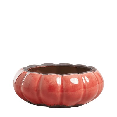 Kolokythi Wide Decorative Bowl - Coral