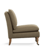 Large Apadana Linen Armless Chair - Wild Oats Wide Herringbone