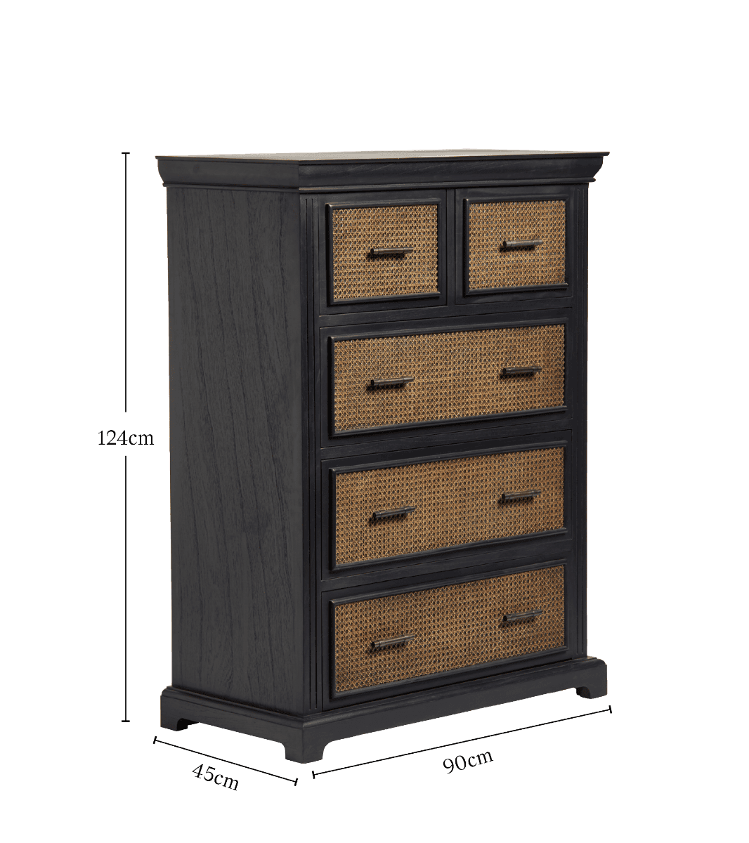 Large Bayuban Chest of Drawers Ebony