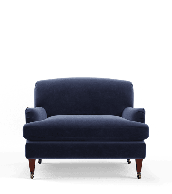 Large Coleridge Armchair with Fixed Cover Sapphire