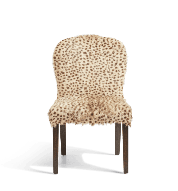 Large Stafford Goat Hair Dining Chair - Cheetah 